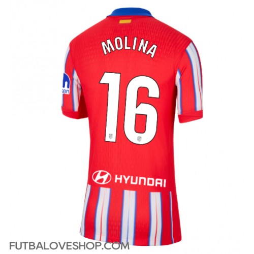 Dres Atletico Madrid Nahuel Molina #16 Domáci pre Ženy 2024-25 Krátky Rukáv